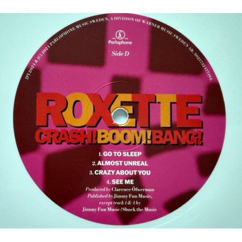 ROXETTE - CRASH! BOOM! BANG! 2 LP Set 1994/2024 (5021732477194) WARNER MUSIC SWEDEN/EU MINT ROXETTE - CRASH! BOOM! BANG! 2 LP Set 1994/2024 (5021732477194) WARNER MUSIC SWEDEN/EU MINT