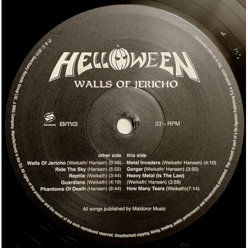 HELLOWEEN - WALLS OF JERICHO 1985/2022 (REISSUE) SANCTUARY/ITALY MINT залом. кут HELLOWEEN - WALLS OF JERICHO 1985/2022 (REISSUE) SANCTUARY/ITALY MINT залом. кут