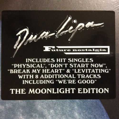 DUA LIPA - FUTURE NOSTALGIA (THE MOONLIGHT EDITION) 2020/2021 2 LP SET (0190295076139) WARNER/EU MIN DUA LIPA - FUTURE NOSTALGIA (THE MOONLIGHT EDITION) 2020/2021 2 LP SET (0190295076139) WARNER/EU MIN