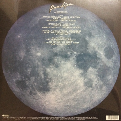 DUA LIPA - FUTURE NOSTALGIA (THE MOONLIGHT EDITION) 2020/2021 2 LP SET (0190295076139) WARNER/EU MIN DUA LIPA - FUTURE NOSTALGIA (THE MOONLIGHT EDITION) 2020/2021 2 LP SET (0190295076139) WARNER/EU MIN