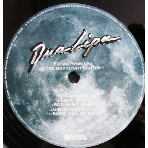 DUA LIPA - FUTURE NOSTALGIA (THE MOONLIGHT EDITION) 2020/2021 2 LP SET (0190295076139) WARNER/EU MIN DUA LIPA - FUTURE NOSTALGIA (THE MOONLIGHT EDITION) 2020/2021 2 LP SET (0190295076139) WARNER/EU MIN