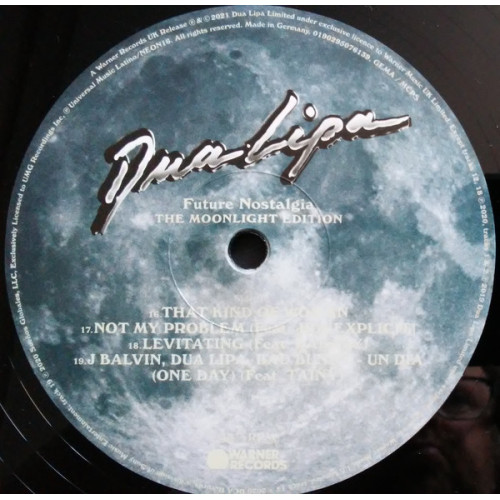 DUA LIPA - FUTURE NOSTALGIA (THE MOONLIGHT EDITION) 2020/2021 2 LP SET (0190295076139) WARNER/EU MIN DUA LIPA - FUTURE NOSTALGIA (THE MOONLIGHT EDITION) 2020/2021 2 LP SET (0190295076139) WARNER/EU MIN