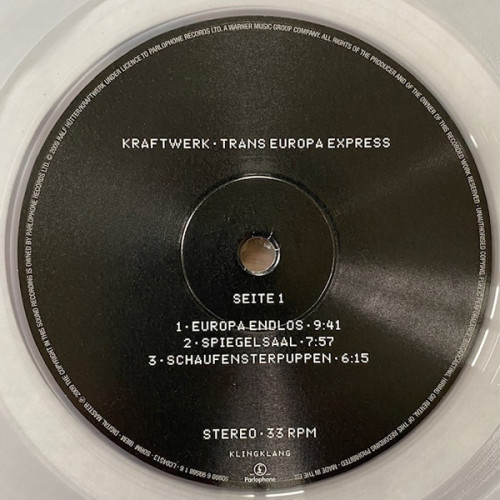 KRAFTWERK - TRANS EUROPA EXPRESS 1977/2017 (LTD, CLEAR, 0190295272340) KLING KLANG/EU MINT KRAFTWERK - TRANS EUROPA EXPRESS 1977/2017 (LTD, CLEAR, 0190295272340) KLING KLANG/EU MINT