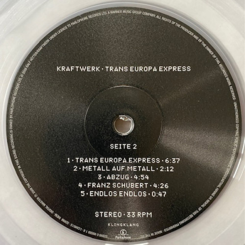KRAFTWERK - TRANS EUROPA EXPRESS 1977/2017 (LTD, CLEAR, 0190295272340) KLING KLANG/EU MINT KRAFTWERK - TRANS EUROPA EXPRESS 1977/2017 (LTD, CLEAR, 0190295272340) KLING KLANG/EU MINT