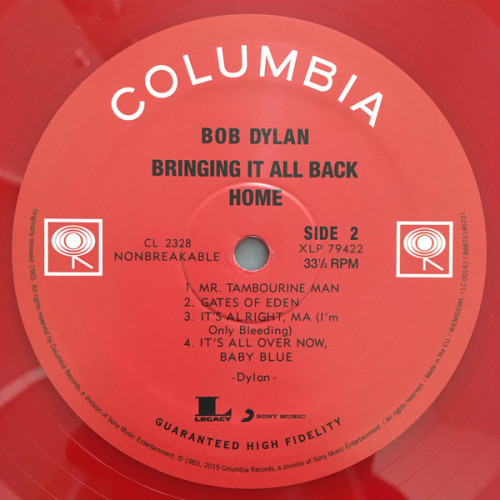 BOB DYLAN - BRINGING IT ALL BACK HOME 1965/2015 (0888751462311) COLUMBIA/SONY/EU MINT BOB DYLAN - BRINGING IT ALL BACK HOME 1965/2015 (0888751462311) COLUMBIA/SONY/EU MINT