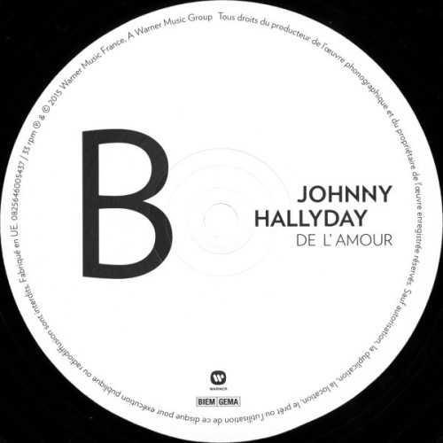 JOHNNY HALLYDAY - DE L JOHNNY HALLYDAY - DE L