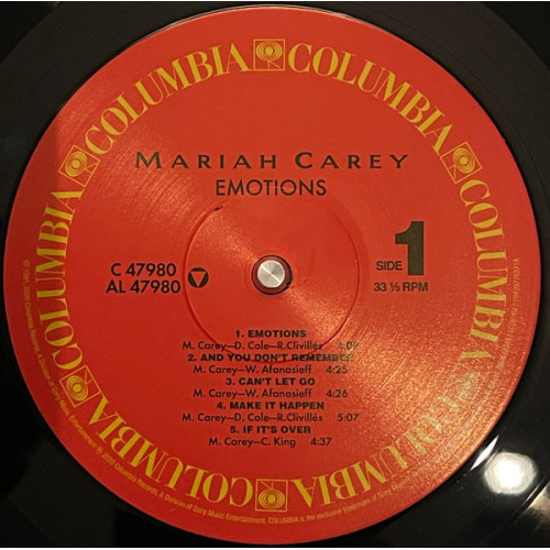 MARIAH CAREY - EMOTIONS 1991/2020 (0194397763713) COLUMBIA/LEGACY/SONY/EU MINT MARIAH CAREY - EMOTIONS 1991/2020 (0194397763713) COLUMBIA/LEGACY/SONY/EU MINT