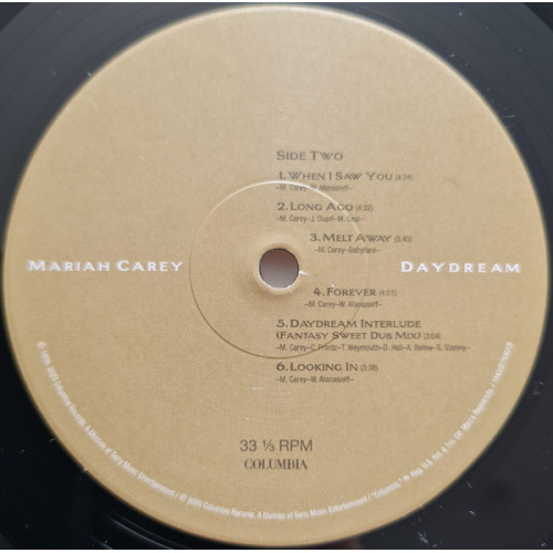 MARIAH CAREY - DAYDREAM 1995/2020 (0194397764017) COLUMBIA/LEGACY/SONY/EU MINT MARIAH CAREY - DAYDREAM 1995/2020 (0194397764017) COLUMBIA/LEGACY/SONY/EU MINT