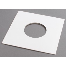 Картонні білі обкладинки для грампластінок-синглів 7” з центральним отвором під лейбл